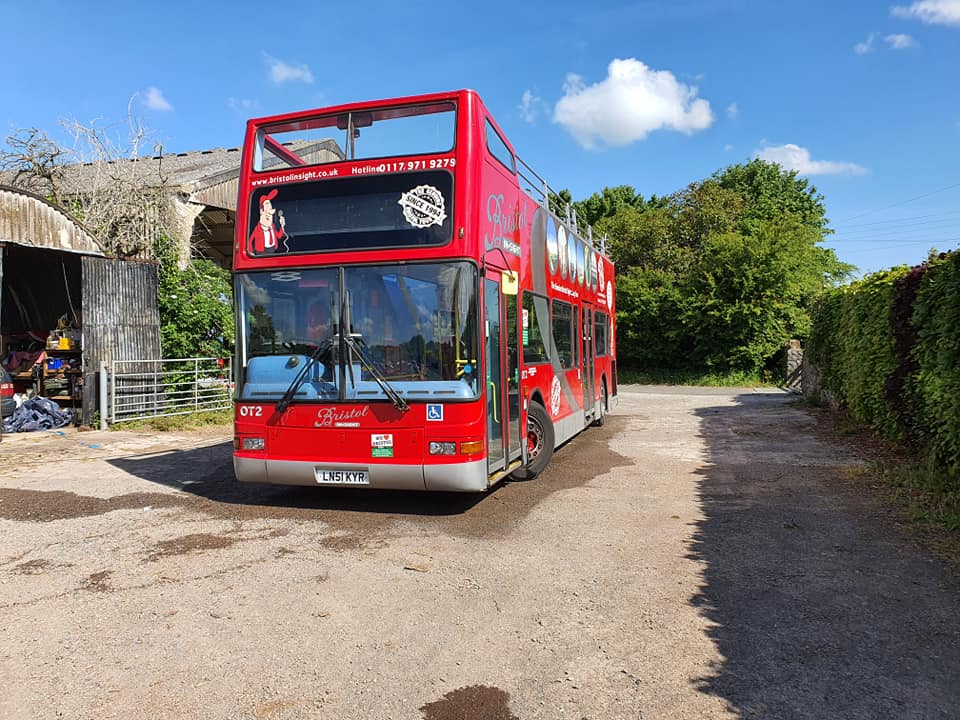 Open top bus from Neil Kanter's professional driving background